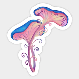 Whimsical Mushroom Sticker Sticker